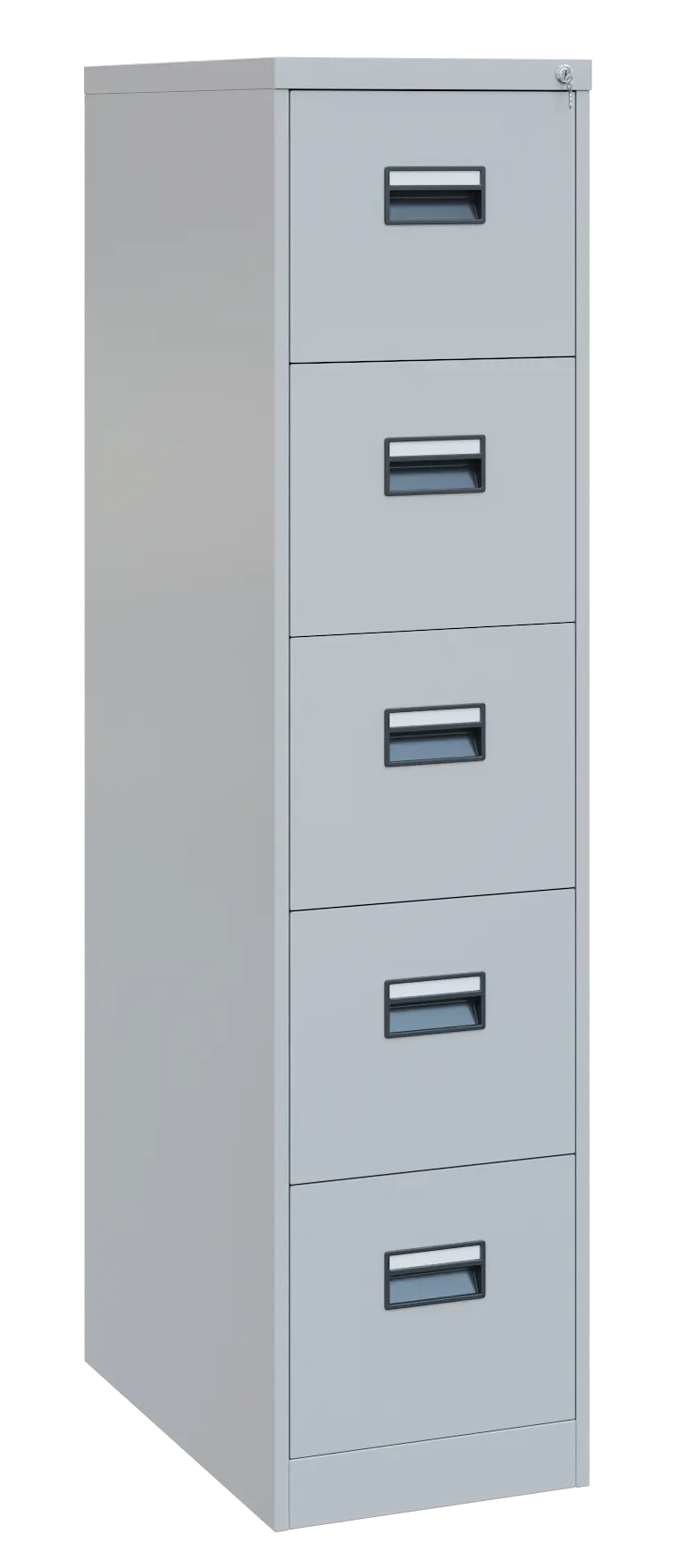 JP - 451 kartotéka 5-zásuvková, úchytky černý plast, 1631x620x390 mm, šedá